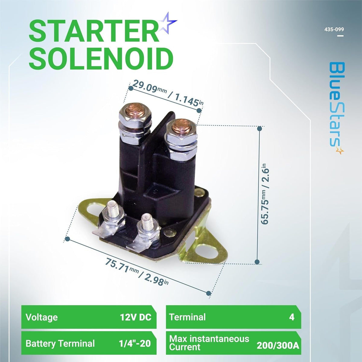435-099 Starter Solenoid - Fits Ariens 00696900 035510 03551000 045071