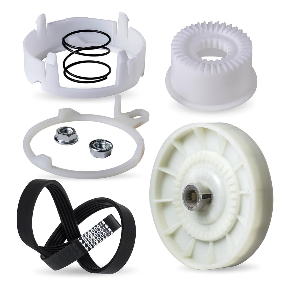 W10721967 Washer Pulley Clutch Kit & W10006384 Drive Belt for Whirlpool Kenmore Maytag