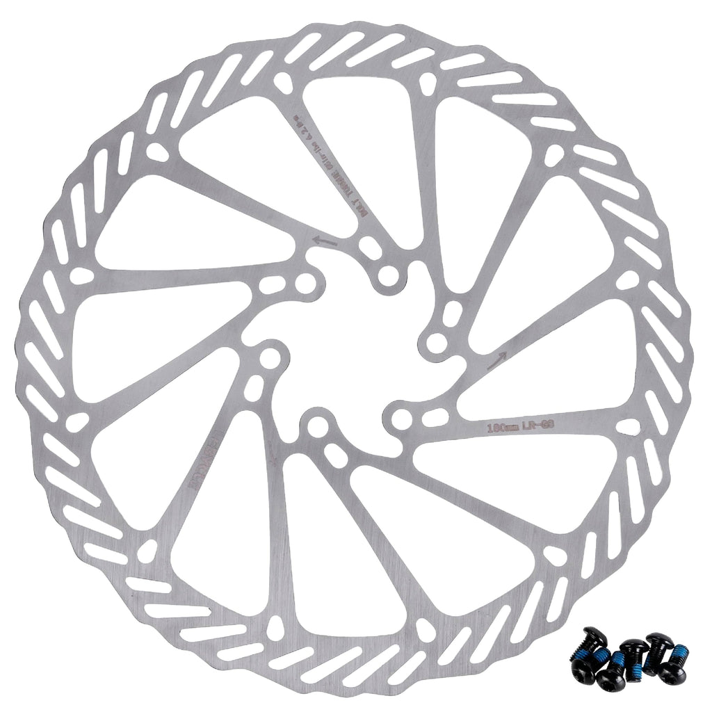 180 mm Stainless Steel Disc Brake Rotor - 6 Bolts, Road/Mountain Bike/MTB/BMX