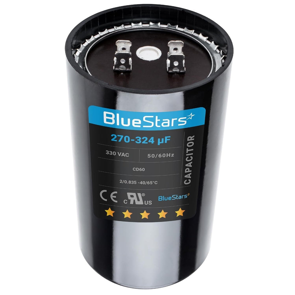 270-324 uF 330VAC Round Start Capacitor for AC Heat Pump Condensers