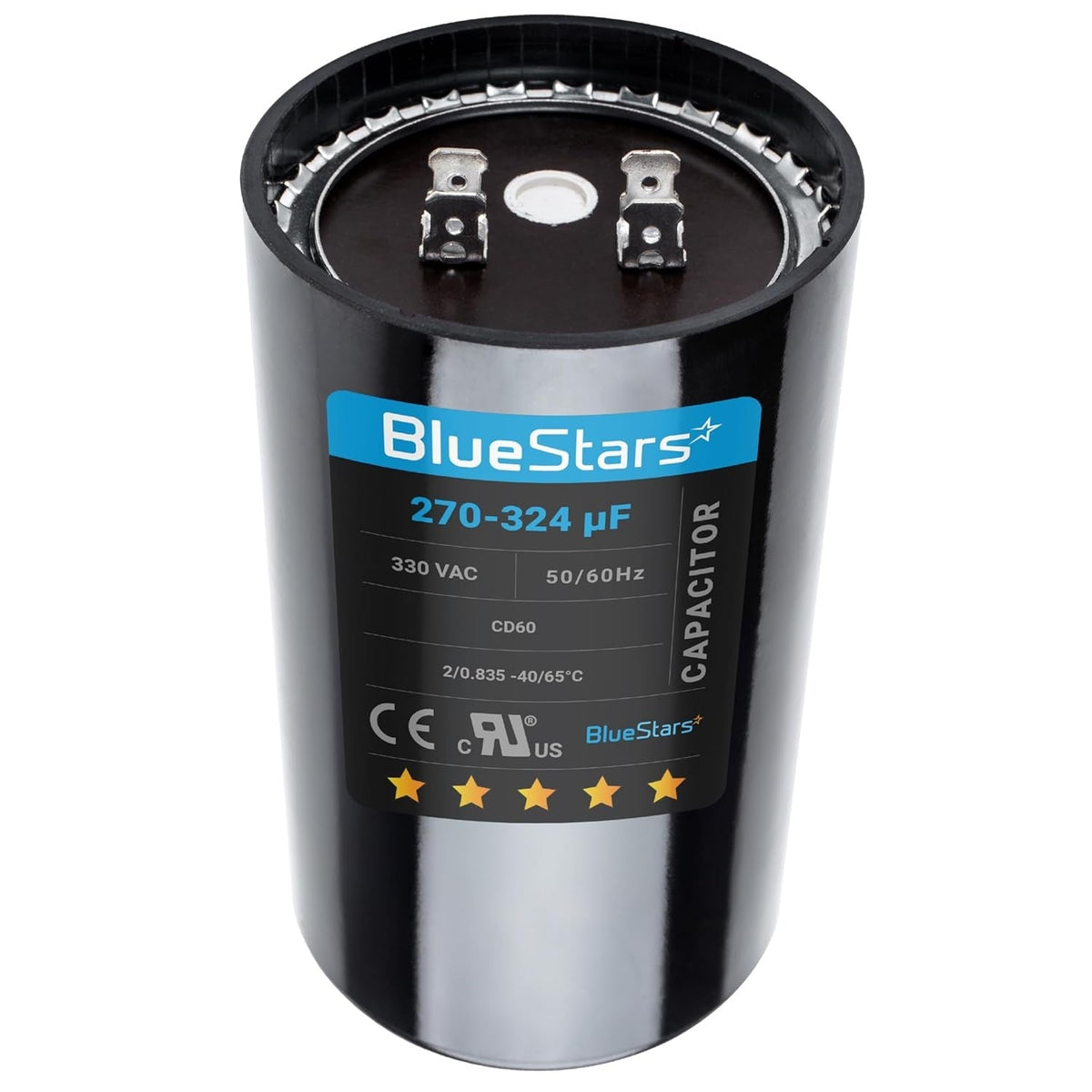 270-324 uF 330VAC Round Start Capacitor for AC Heat Pump Condensers