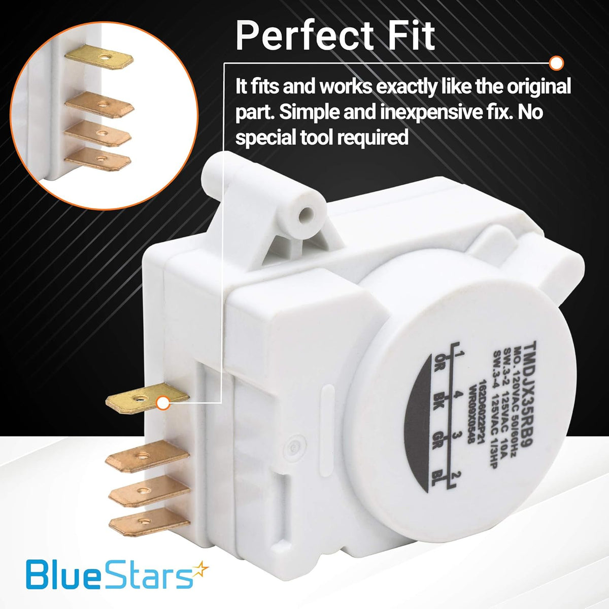 WR9X483 Refrigerator Defrost Timer Replacement - For GE & Kenmore Refrigerators
