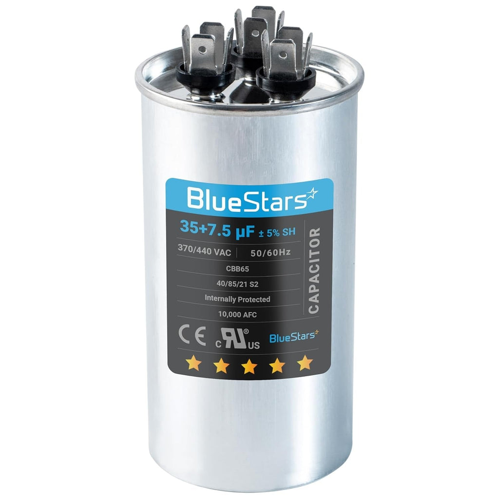35+7.5 uF 370/440VAC CBB65B Dual Run Capacitor - Replaces TRCFD3575 Z97F9830