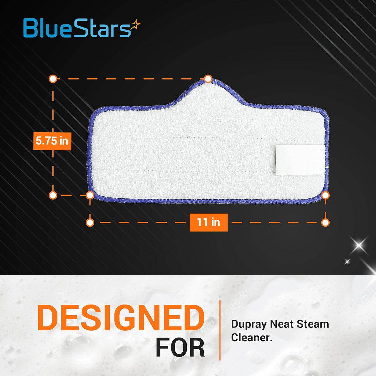 Microfiber Pads for Dupray Neat Steam Cleaner - Hardwood Tile Stone - 6 Pack