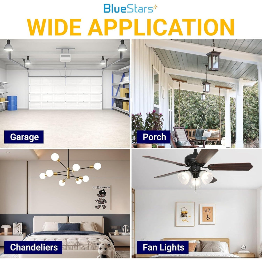 Garage Door Opener LED Bulbs, 15W 100W Equivalent, 1500Lm, 6500K, E26 - 4 Pack