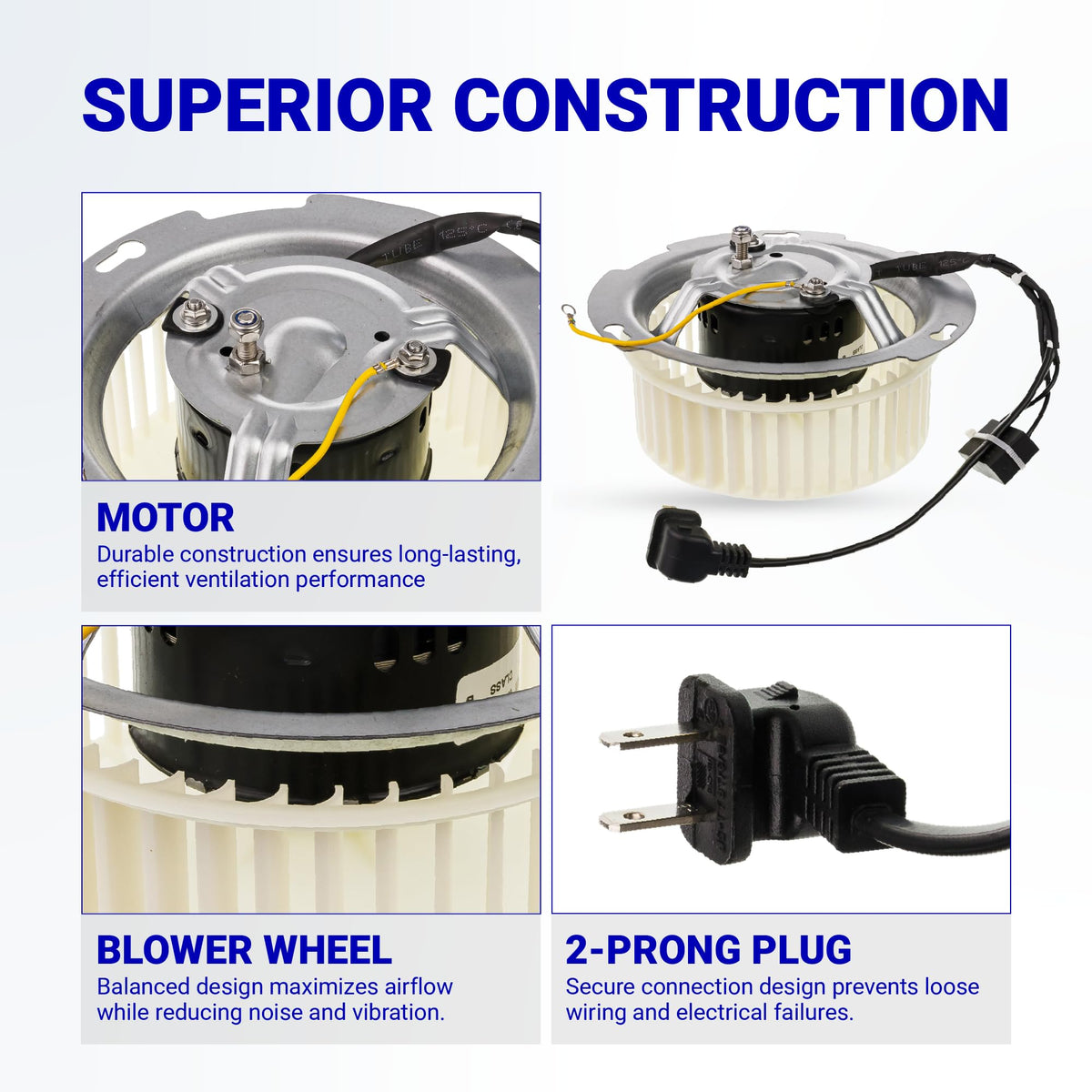 8832NA "A" Unit Fan Blower Motor for NuTone Broan 86652 8662 8832 8833