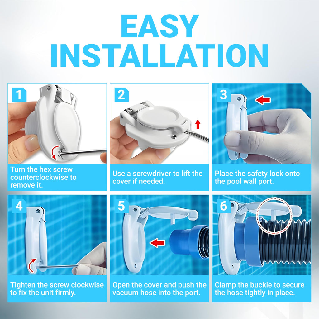W400BWHP Free-Rotating Vacuum Lock Safety Wall Fitting - Zodiac/Hayward/Pentair Cleaners