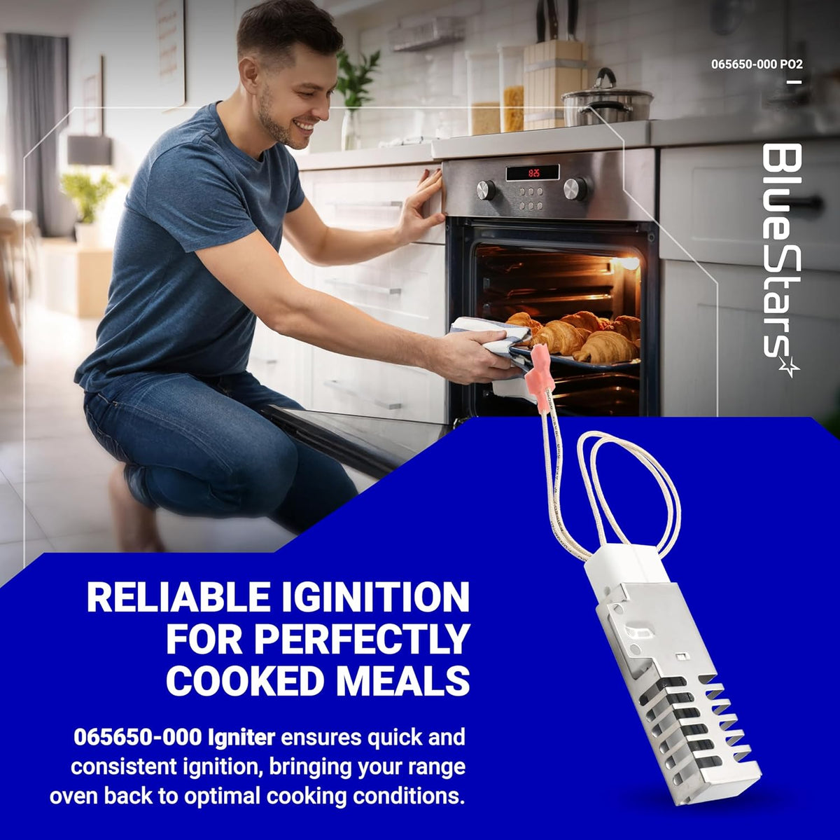 PB040001 065650-000 Range Oven Igniter - For Viking Range Oven Gas Stove - 2 Pack