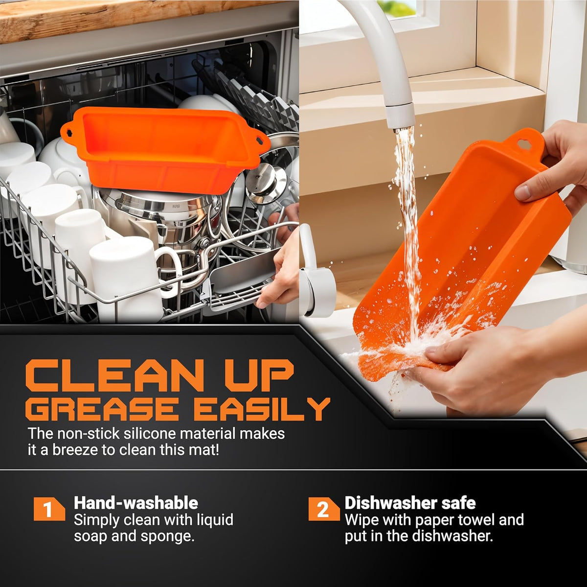 Reusable Silicone Grease Cup Liners for Blackstone Griddles - 2 Pack