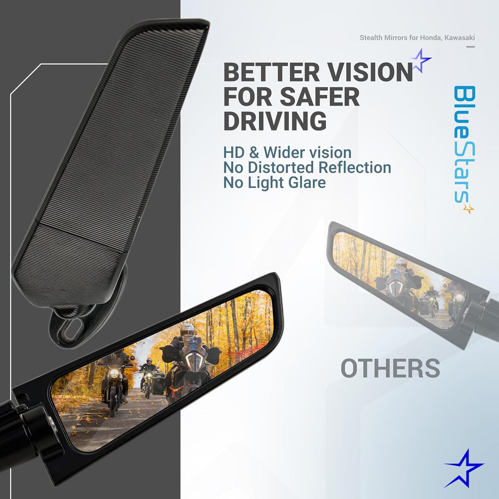 Motorcycle Rear View Stealth Mirrors