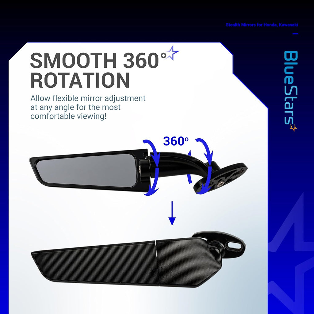 Motorcycle Rear View Stealth Mirrors