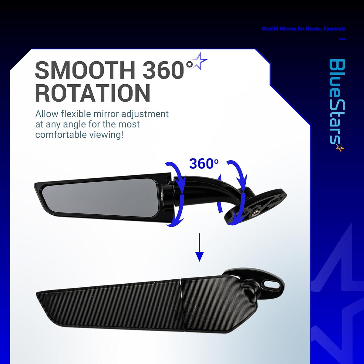 Motorcycle Rear View Stealth Mirrors