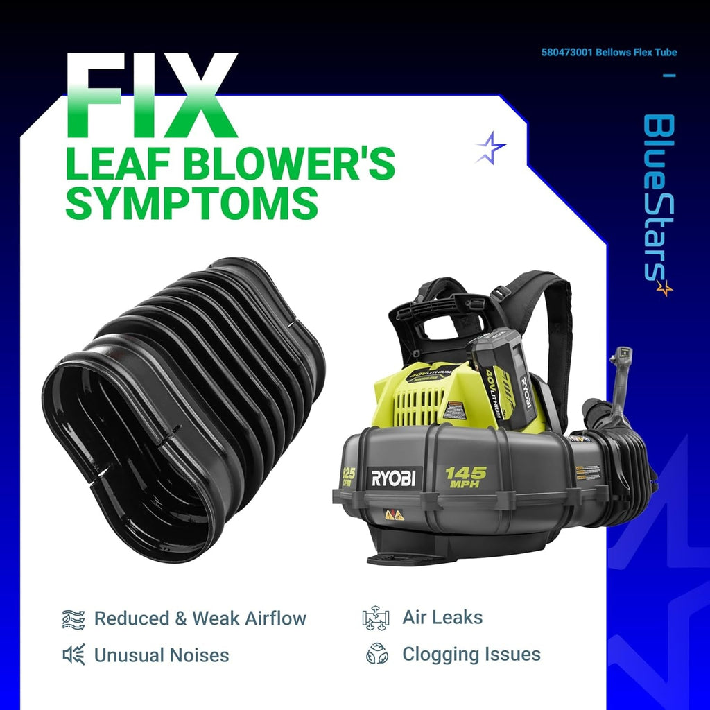 580473001 Bellows Flex Tube for Ryobi RY38BP 38cc Backpack Leaf Blower RY40404NV