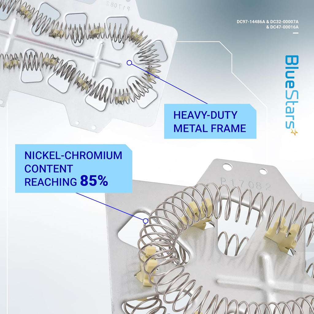 DC97-14486A Dryer Heating Element Kit for Samsung DV42H5000EW/A3 DV45H7000EW/A2 DV40J3000EW/A2 DVE50R5400V/A3