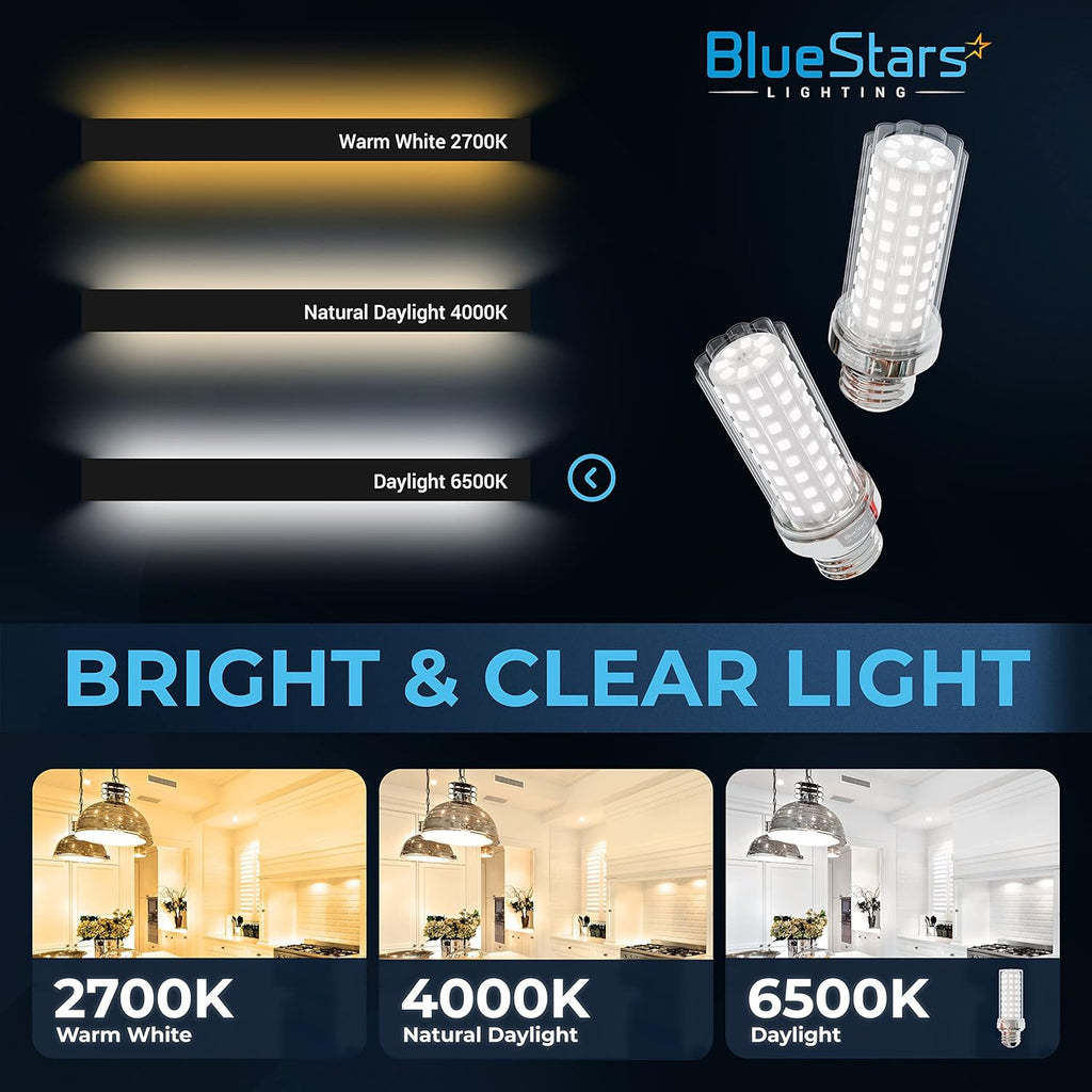 20W E26 LED Corn Light Bulb (150W Equivalent) - 1600 Lumens, 6500K Daylight White - 4 Pack