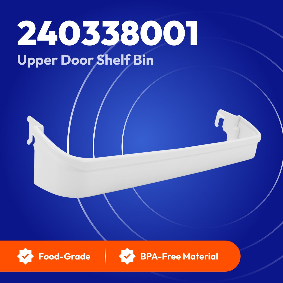 240338001 Refrigerator Upper Gallon Door Shelf Bin - Compatible with Frigidaire