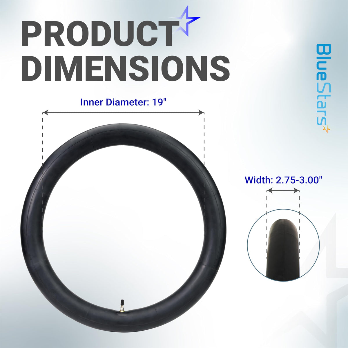 2.75/3.00-19" Motorcycle Inner Tubes - 2.5 mm, TR4 Straight Valve, Surron/Talaria/Segway - 2 Pack