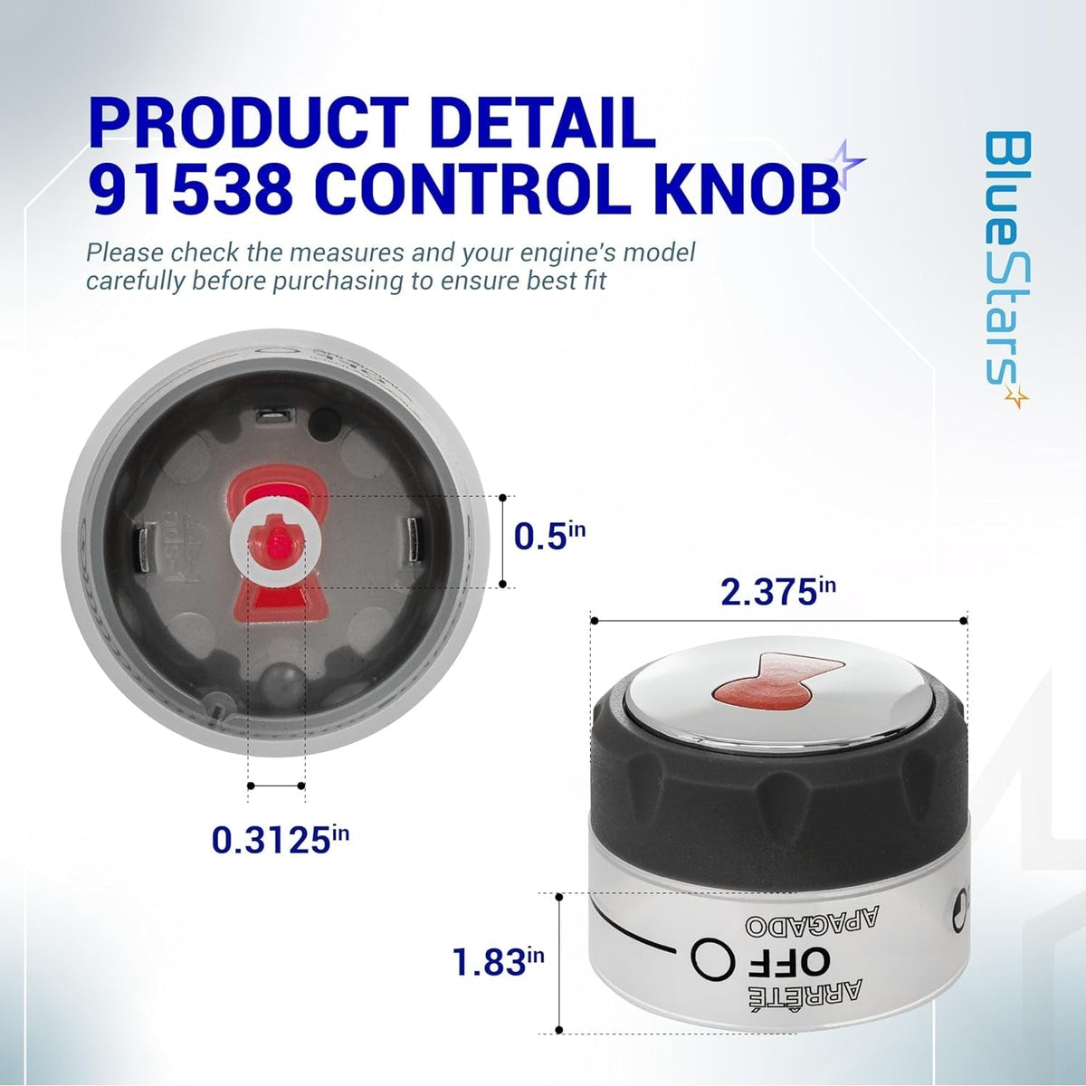 Lighted Control Knobs Assembly 91538 - 2 Pack