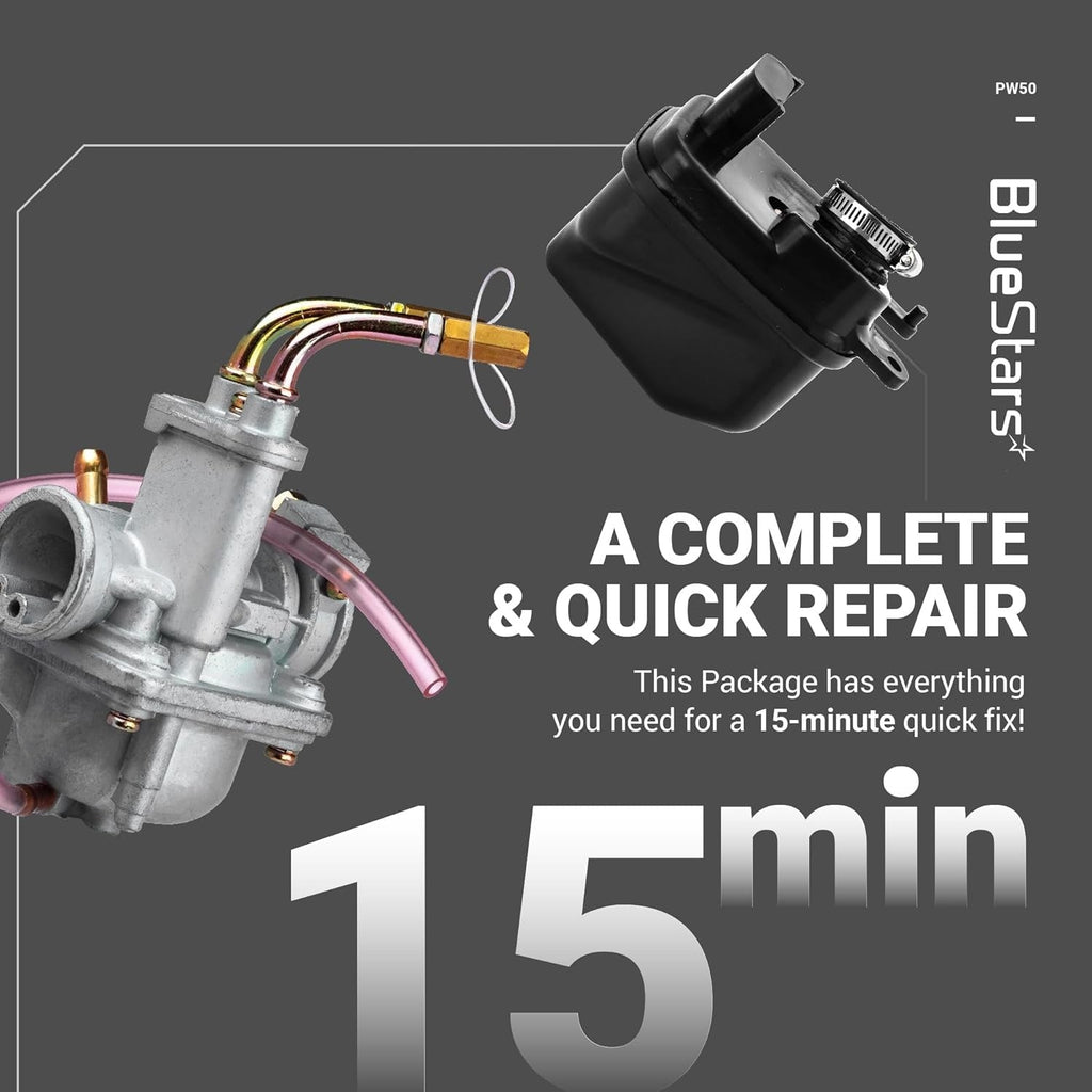 PW50 Carburetor Kit - For Yamaha PW50 Peewee/Y-Zinger (1981–2009)