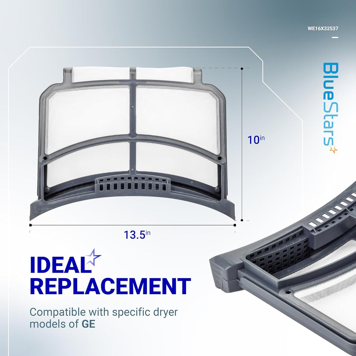 WE16X32537 Dryer Lint Filter Trap Screen for GE Dryer - Replaces WE16X29597