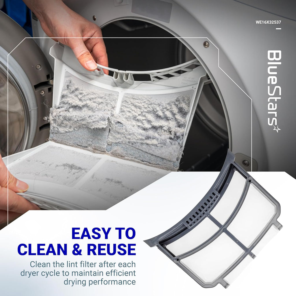 WE16X32537 Dryer Lint Filter Trap Screen for GE Dryer - Replaces WE16X29597