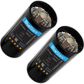 340-408 uF 110-125VAC Round Start Capacitor for Single-Phase Gear Motors - 2 Pack