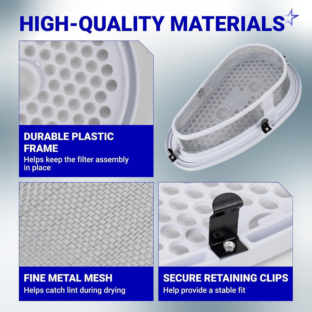 W10828351 Dryer Lint Filter & Cover with Mesh Screen For Whirlpool Kenmore Dryer/Washer