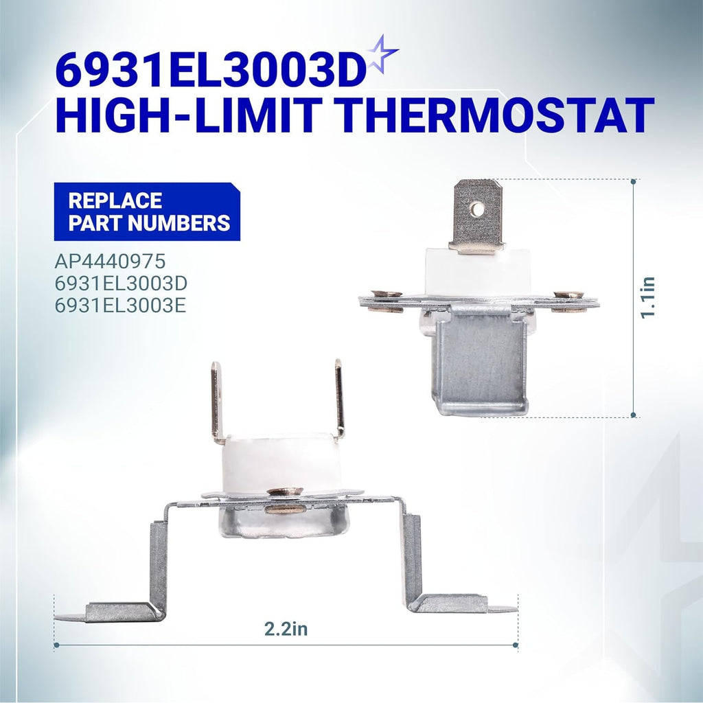 6931EL3003D & 6931EL3001B Dryer Thermostat Kit for LG Kenmore - Replaces 1268366