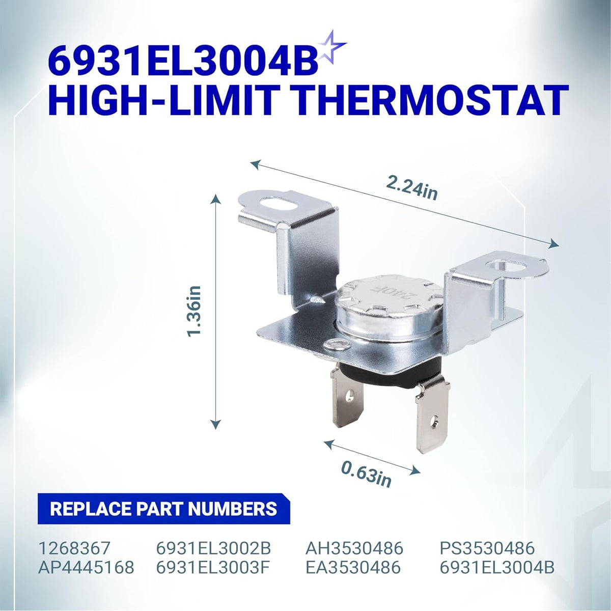 6931EL3003D & 6931EL3001B Dryer Thermostat Kit for LG Kenmore - Replaces 1268366