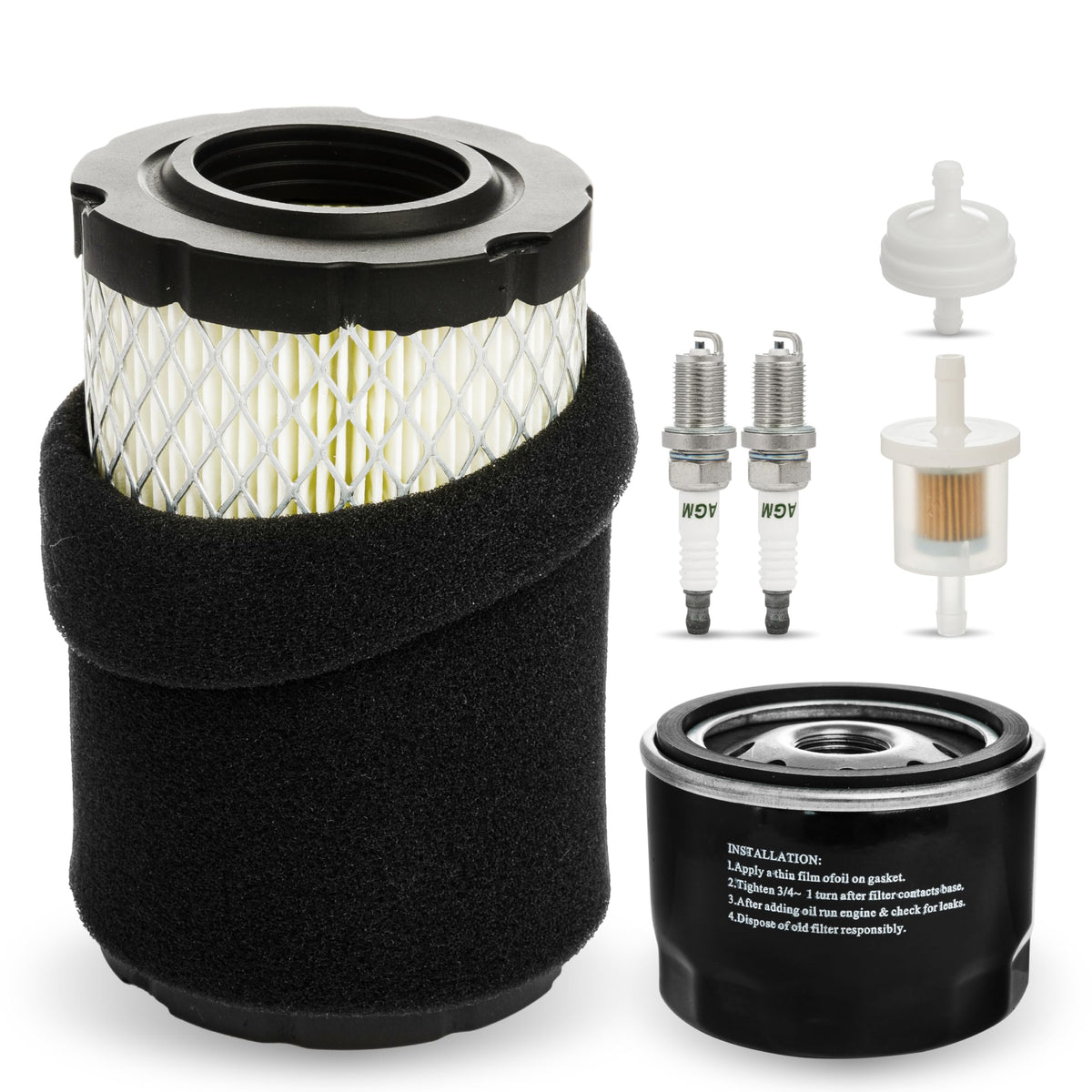 MIU14395 796031 Air Filter & 492932S 492932 Oil Filter for John Deere D100 D105 D125 D130
