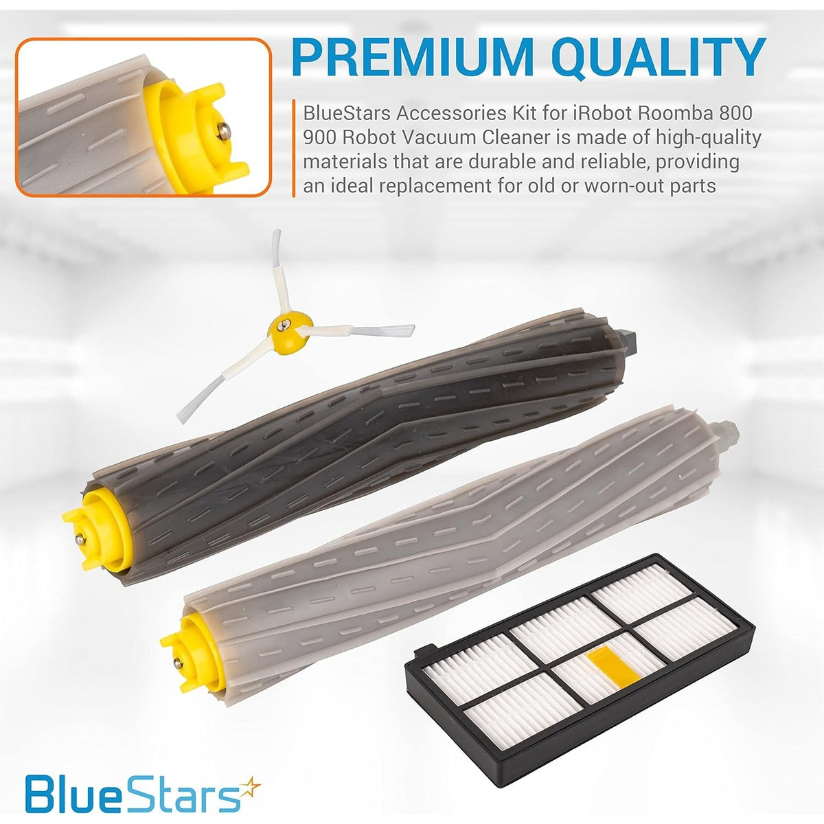 iRobot Roomba 800 900 Series Accessory Kit: Extractor, 3 HEPA Filters, 3 Side Brushes