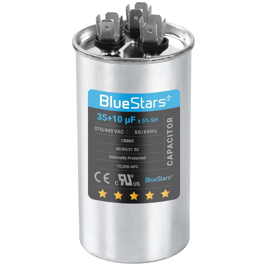 35+10 uF 370/440VAC ±5% CBB65 Dual Run Capacitor for Condenser Heat Pump