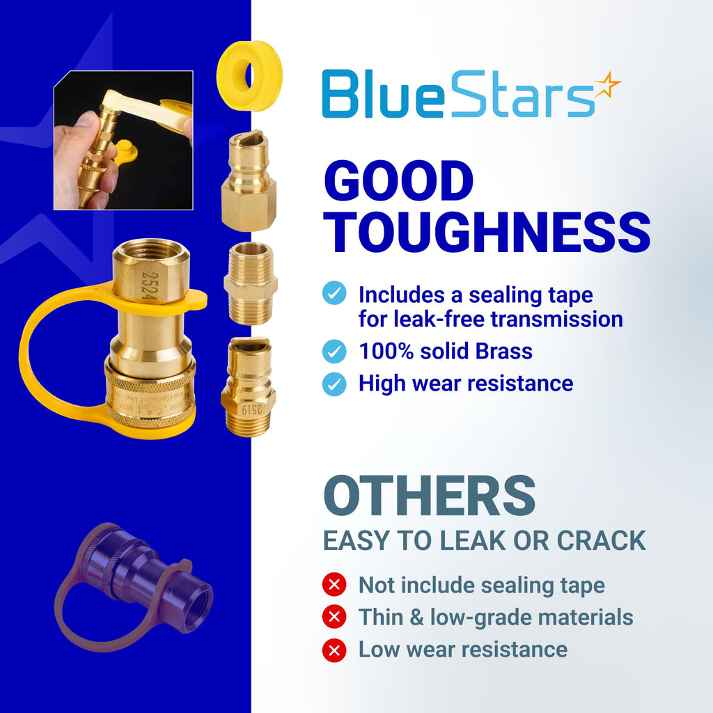 1/2" Gas Pressure Regulator - Natural Gas/LP, 2 Brass 1/2" NPT Adapters