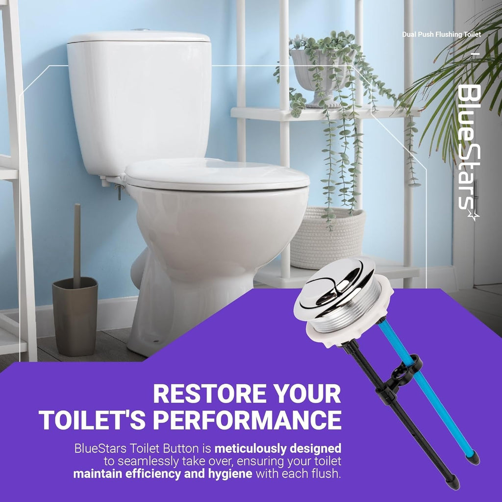 58mm/2.28in Thread Diameter Dual Push Flush Toilet Button