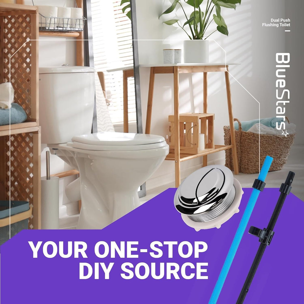58mm/2.28in Thread Diameter Dual Push Flush Toilet Button