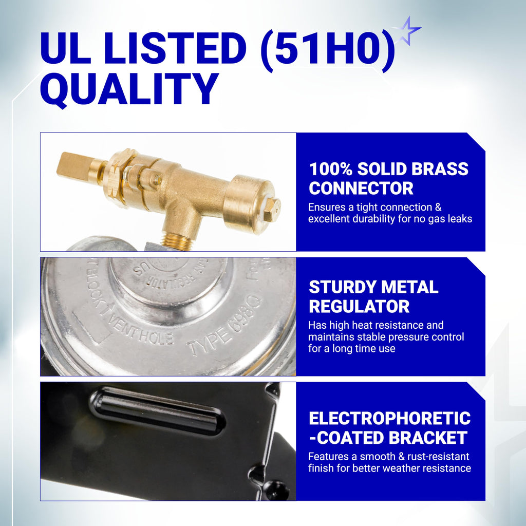CSA Certified 64866 Weber Gas Grill Valve Regulator for Q1000 Q1200