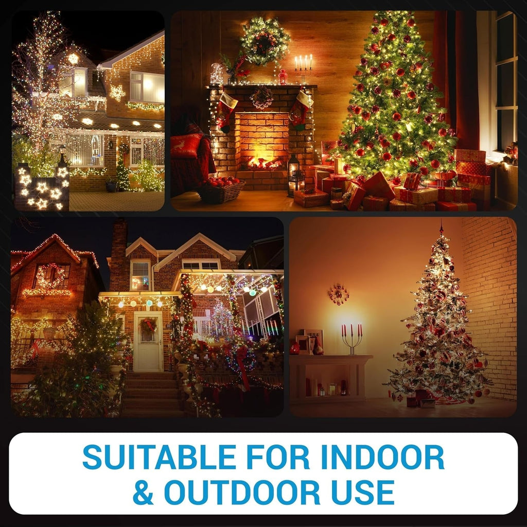 6A 110/125V Male and Female Slip Plug for Christmas Light Decoration - 10 Pack (20 Pieces)