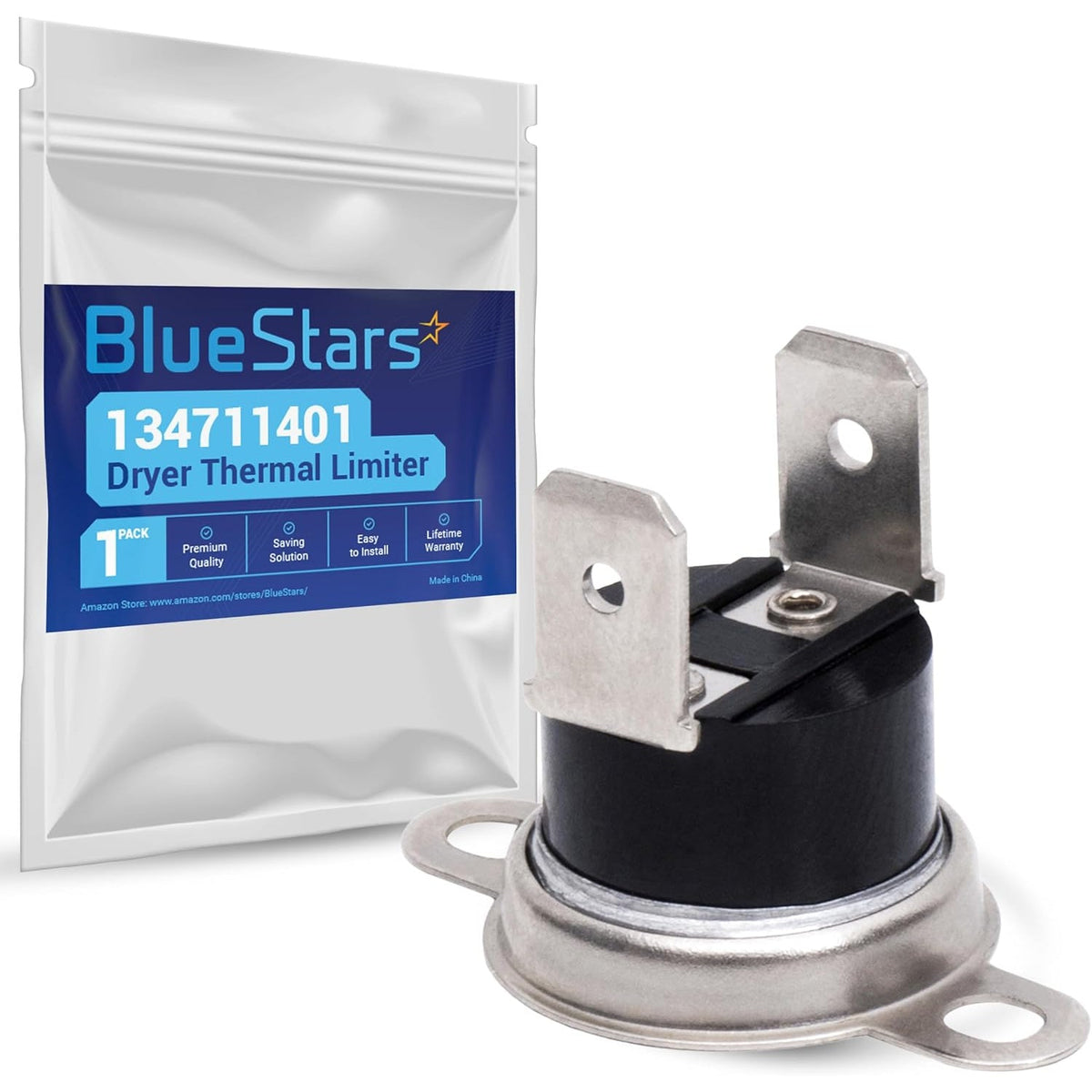 134711401 Dryer Thermal Limiter - For Frigidaire & Kenmore Dryers