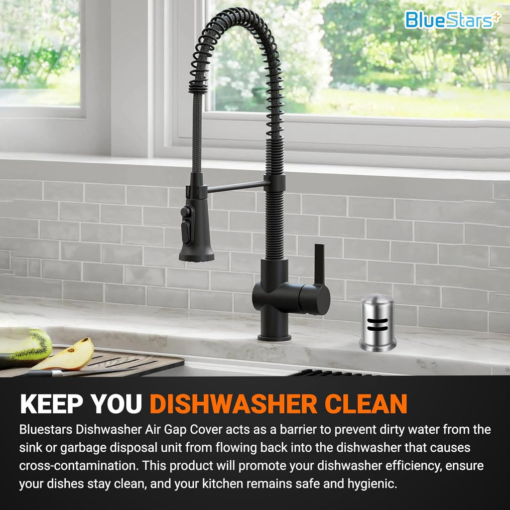 Dishwasher Stainless Steel Air Gap Cover - 2.47” Height
