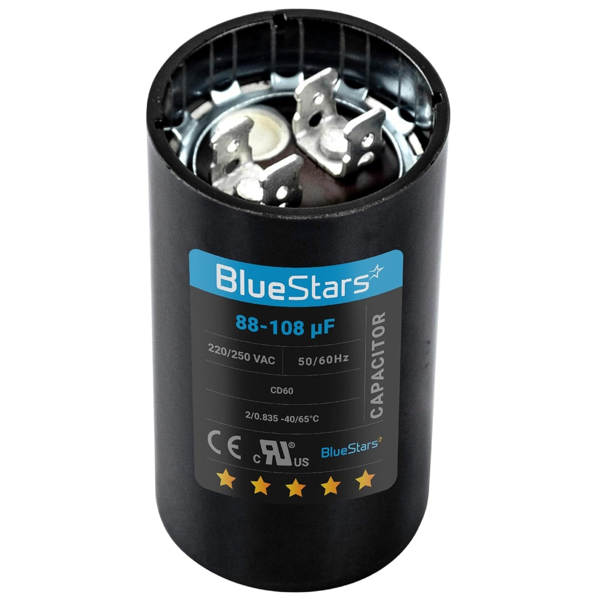 88-108 uF 220-250VAC Round Motor Start Capacitor for AC Fan Heat Pump