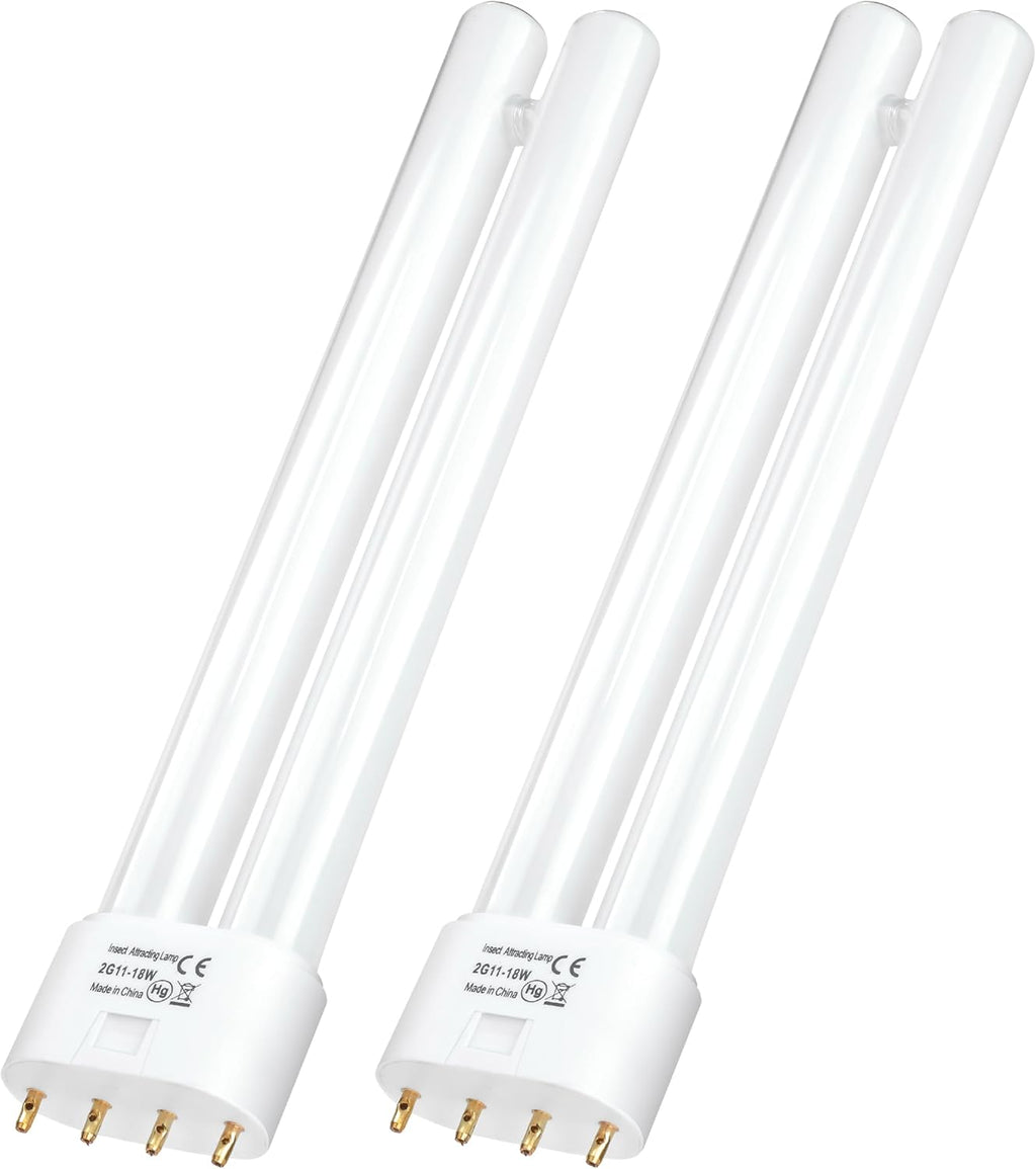 2G11 18W Blue H-Shaped Tube Bulb with 4-Pin Base - 2 Pack