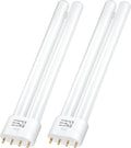 2G11 18W Blue H-Shaped Tube Bulb with 4-Pin Base - 2 Pack