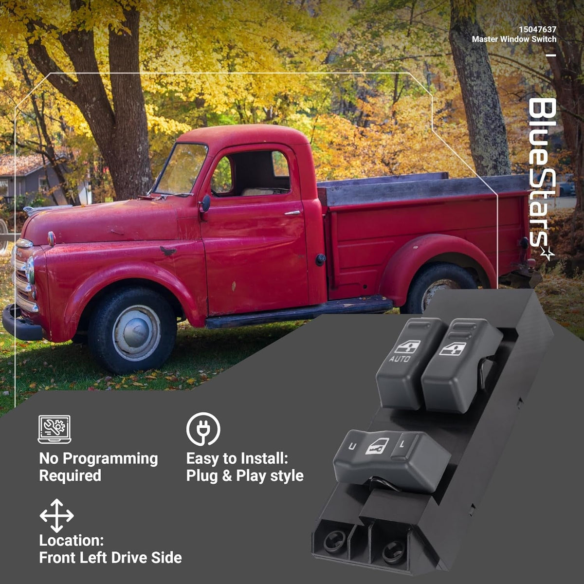 15047637 Driver Side Power Master Window Switch
