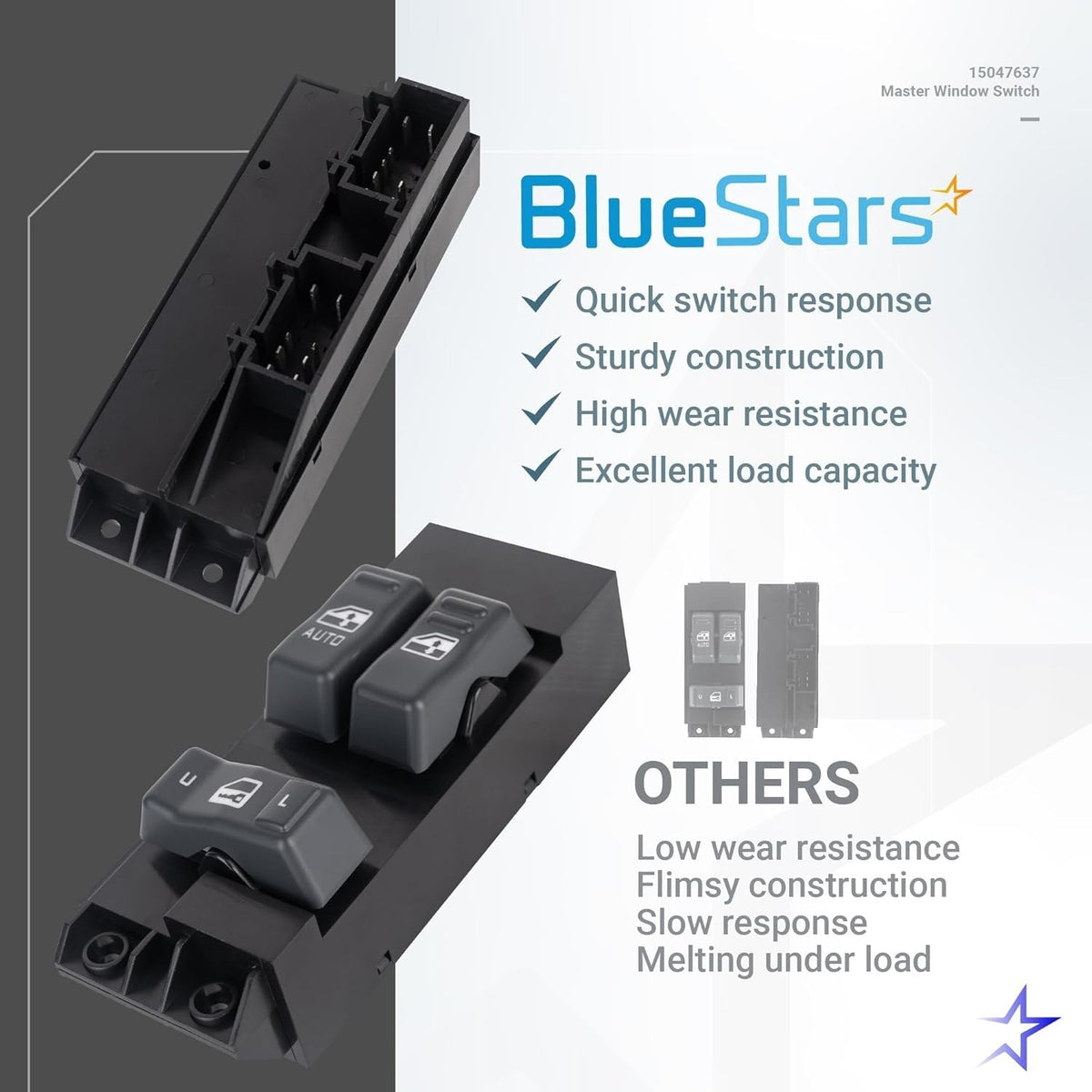 15047637 Driver Side Power Master Window Switch