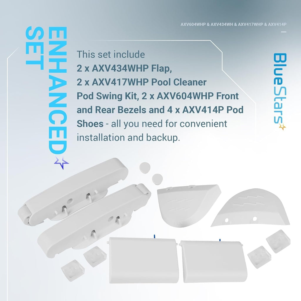 AXV417WHP Pod Swing AXV434WHP Flap AXV604WHP Bezels AXV414P Shoes for Hayward Cleaners