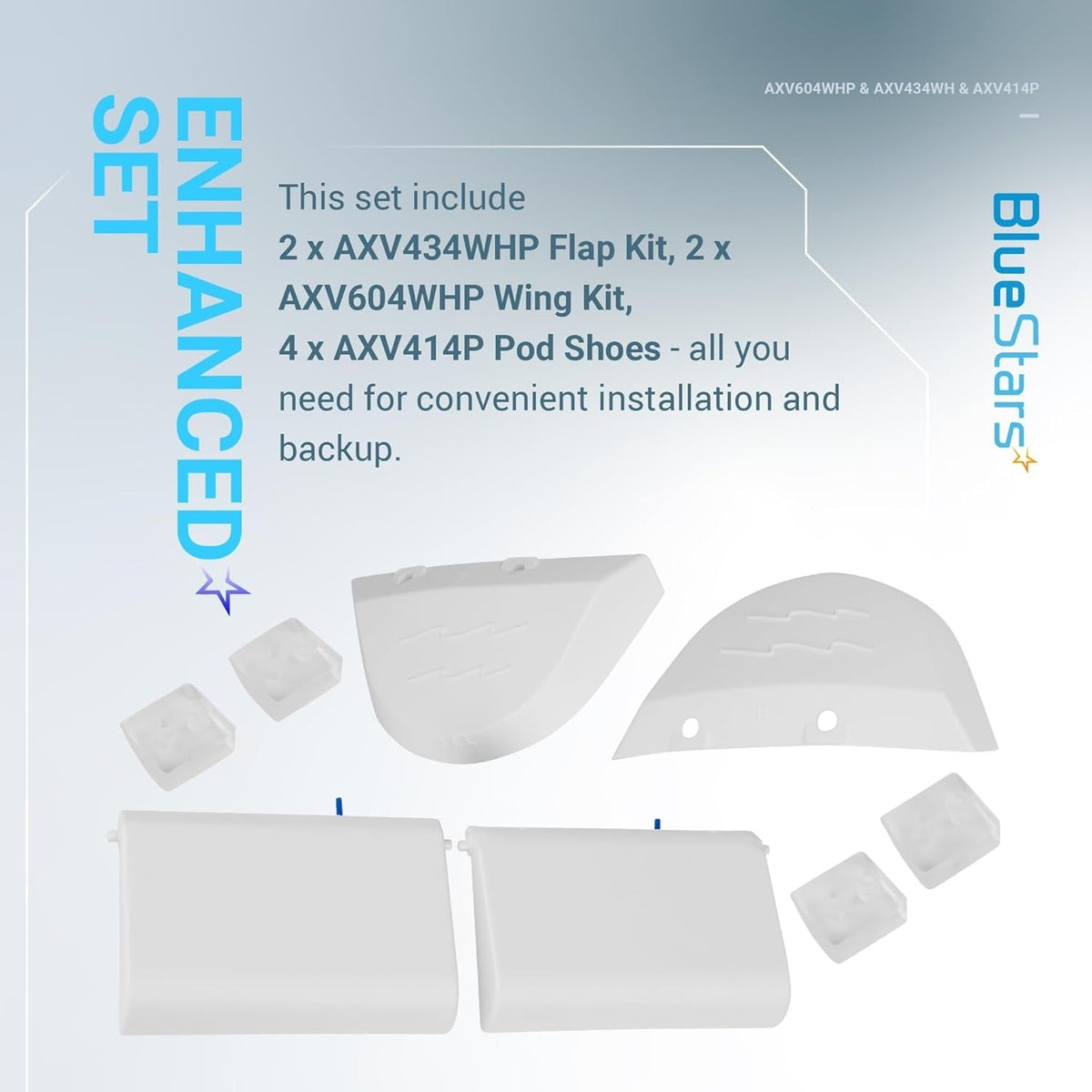 AXV434WHP Flap AXV604WHP Wing AXV414P Pod Shoes Kit for Hayward Pool Cleaners