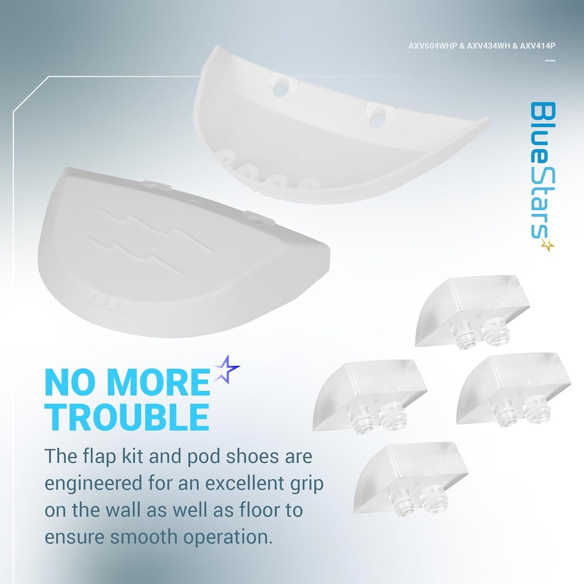 AXV434WHP Flap AXV604WHP Wing AXV414P Pod Shoes Kit for Hayward Pool Cleaners