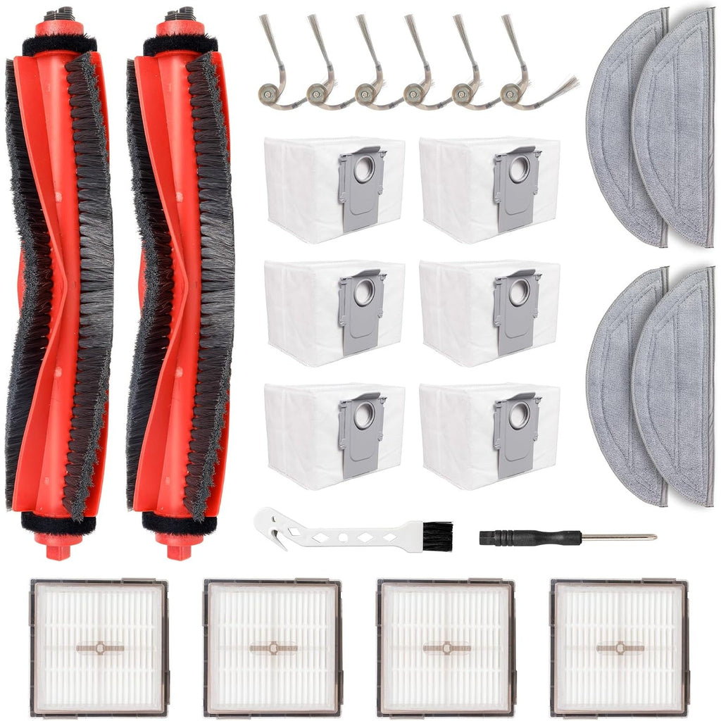 24-Pack Q10 S5+ Replacement Parts Kit for Roborock Q10 S5 S5+ Q10 X5 X5+