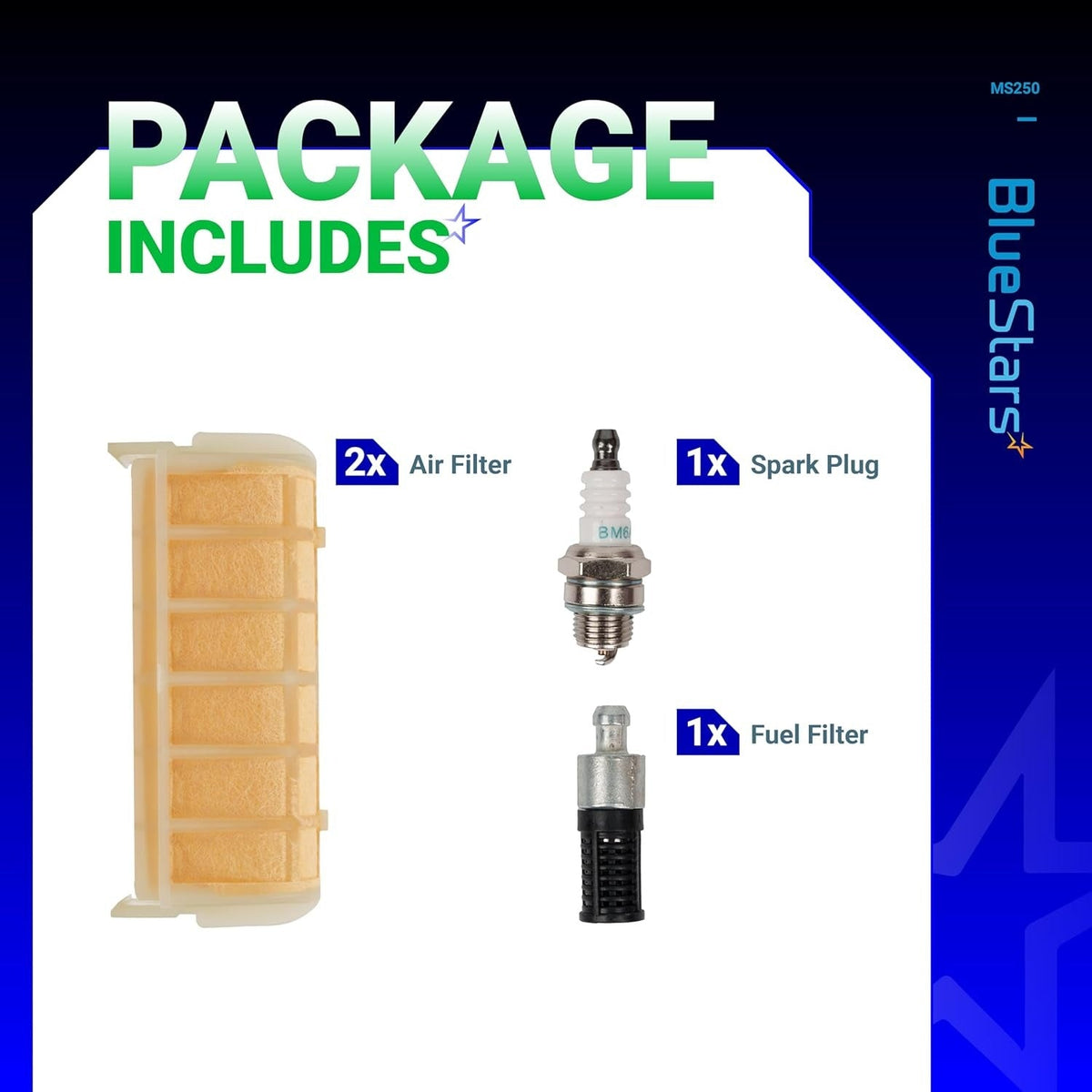 MS250 Air Filter Tune-Up Kit - Fits Stihl 021 023 025 MS210 MS230 MS250C