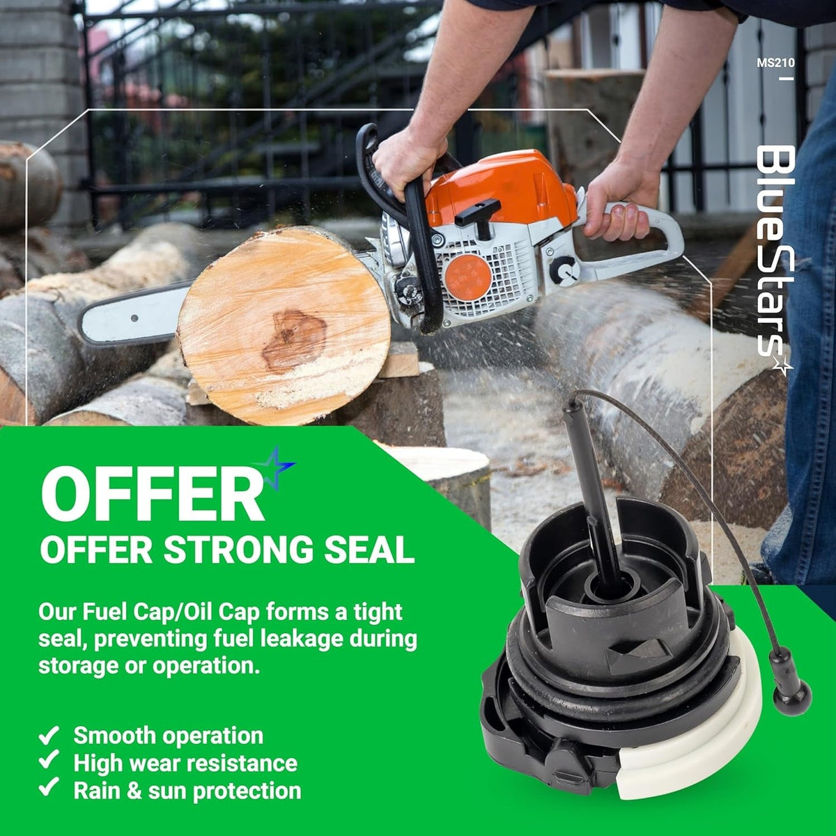 MS210 Fuel and Oil Caps - Fits Stihl MS200 MS210 MS230 MS240 Chainsaws